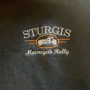 Sturgis Motorcycle Rally Black Full Zip Hoodie XXL